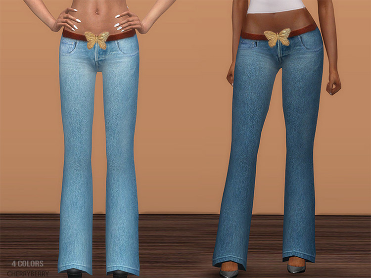 Sims 4 Low Rise Jeans CC  Maxis Match   Alpha    - 43