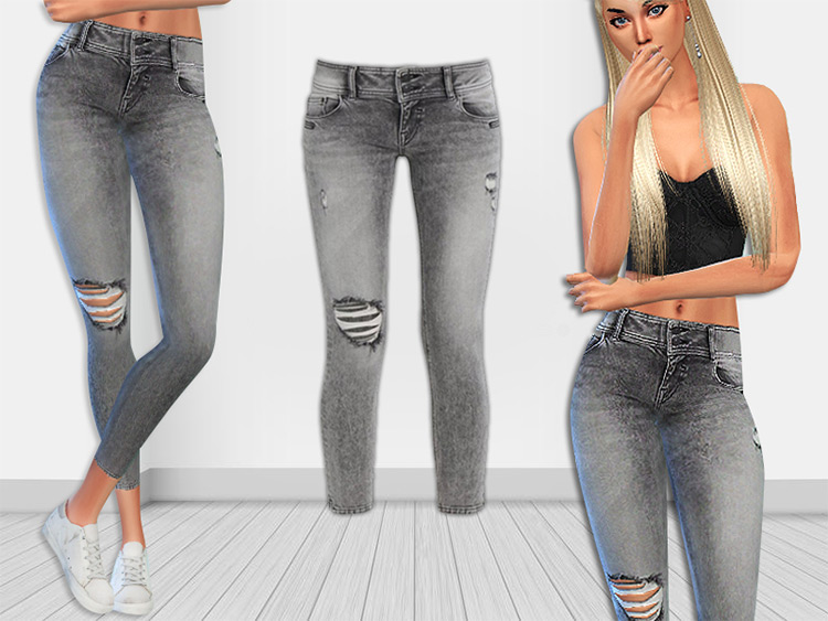 Sims 4 Low Rise Jeans CC  Maxis Match   Alpha    FandomSpot - 9