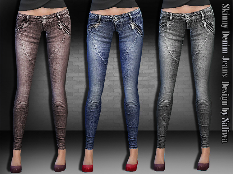 Sims 4 Low Rise Jeans CC  Maxis Match   Alpha    FandomSpot - 3