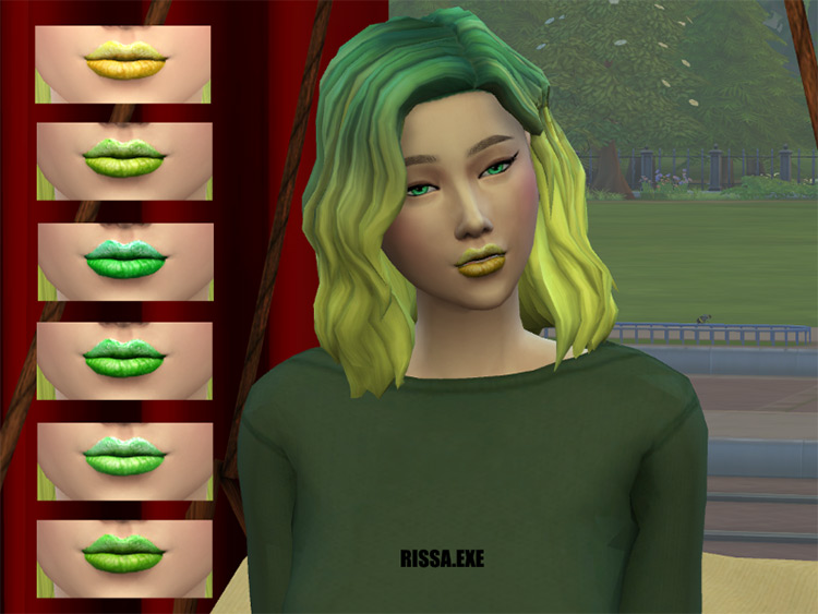 Shrek Time! Green Lipsticks! N1 / Sims 4 CC