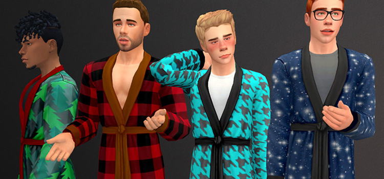 Merry Night Robes Recolors for Men (TS4 CC)