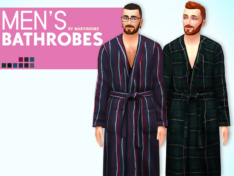 Custom Bathrobe CC for The Sims 4  Male   Female    - 39