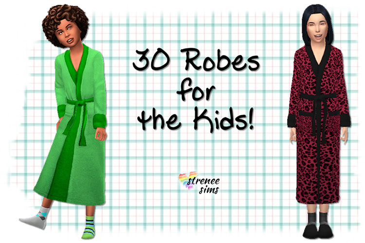 Custom Bathrobe CC for The Sims 4  Male   Female    - 49