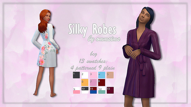 Silky Robes / Sims 4 CC