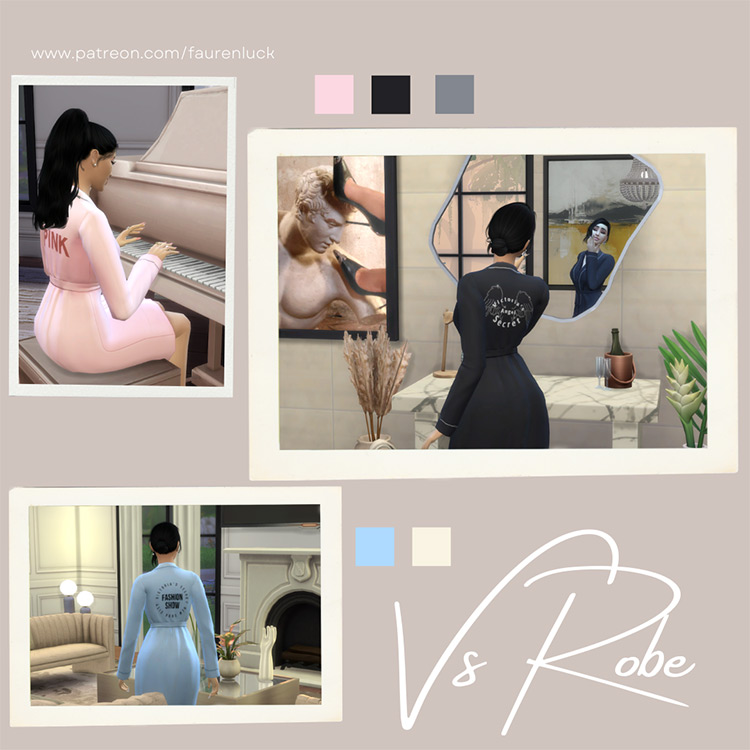 VS (Victorias Secret) Female Robe / Sims 4 CC