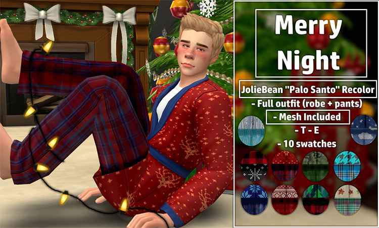 Merry Night Robe Recolors / Sims 4 CC