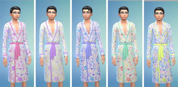 Custom Bathrobe CC for The Sims 4  Male   Female    - 77