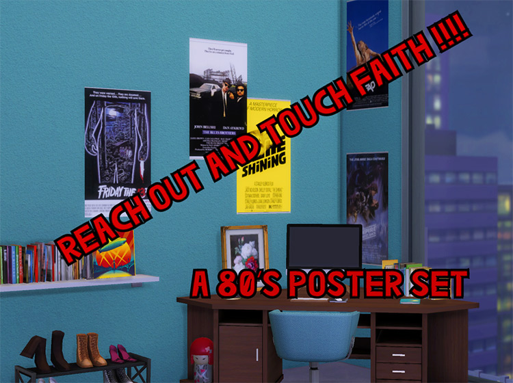 Classic 80s Poster Set / Sims 4 CC