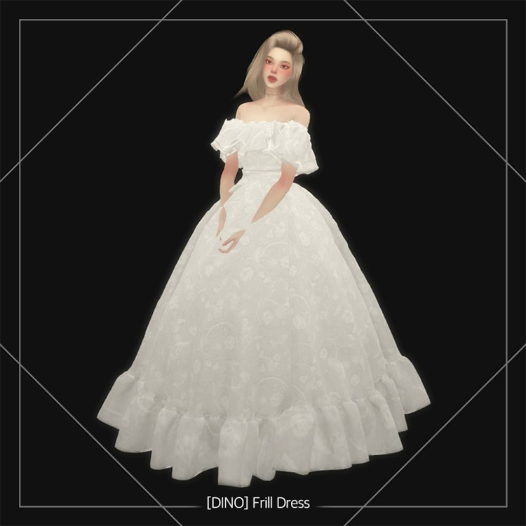 Frill Dress by DINO / Sims 4 CC