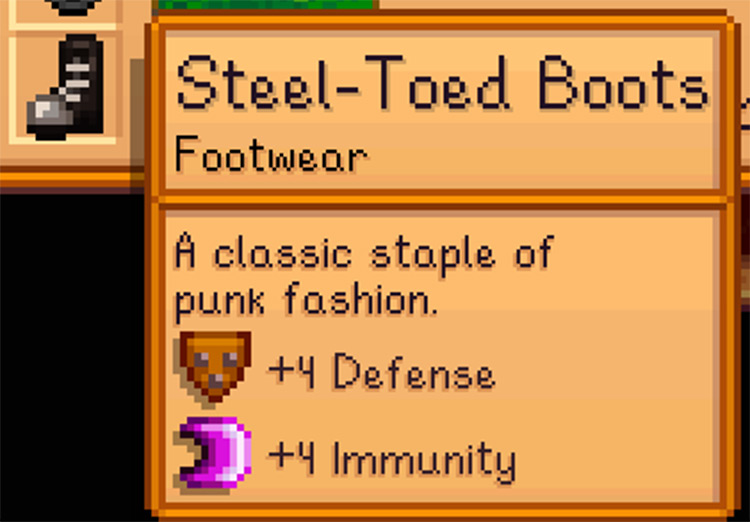 Space Boots To Steel-Toed Boots mod for Stardew Valley