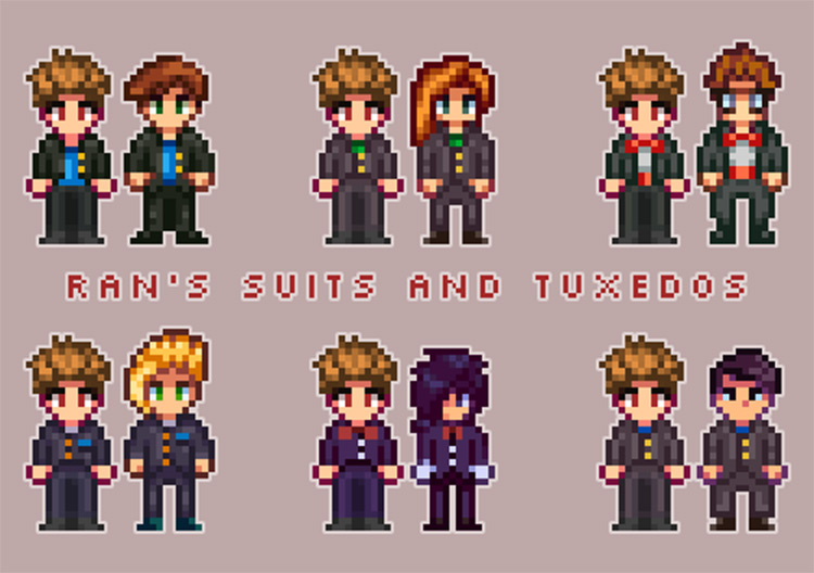 Suits and Tuxedos Stardew Valley mod