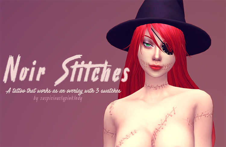 Noir Stitches Sims 4 CC screenshot