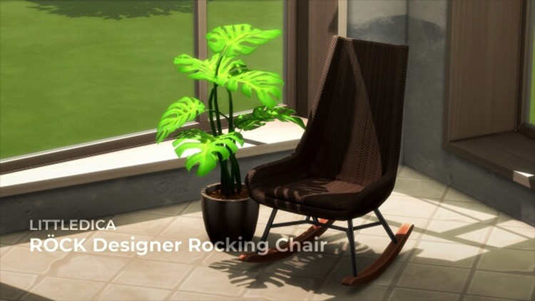 Rock Designer Rocking Chair Sims 4 CC