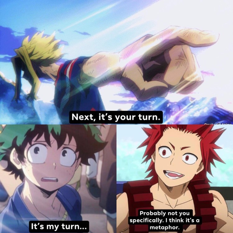Next its your turn - BNHA meme