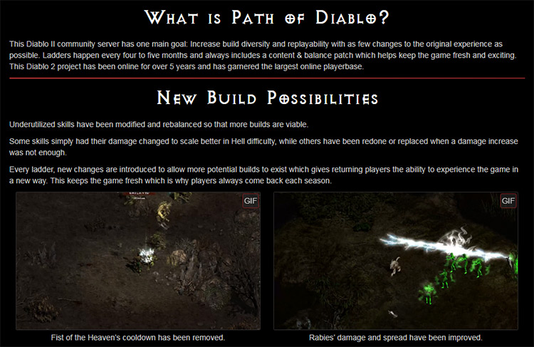 path of diablo mod