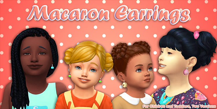 Macaron Earrings Sims 4 CC screenshot