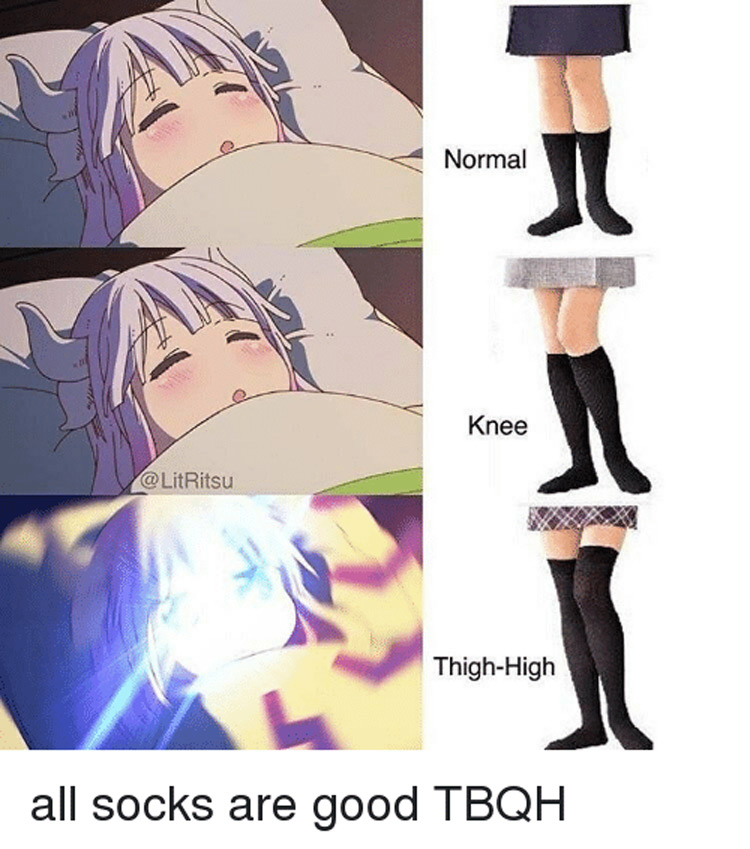 All socks are good - sleeping meme for Absolute Territory