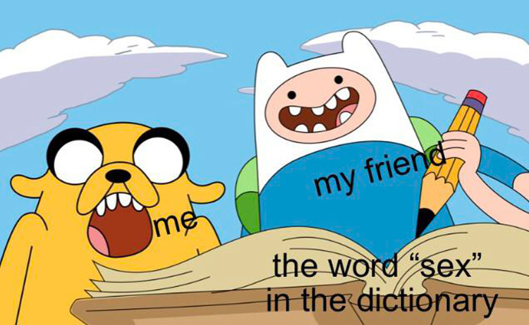 My friend looking up dictionary meme