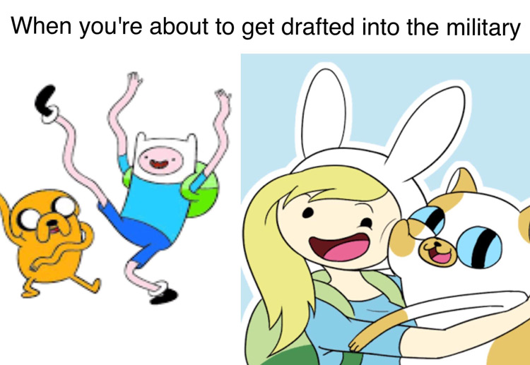 Finn and Jake Drafted meme