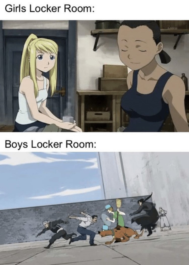 Girls locker room vs Boys locker room
