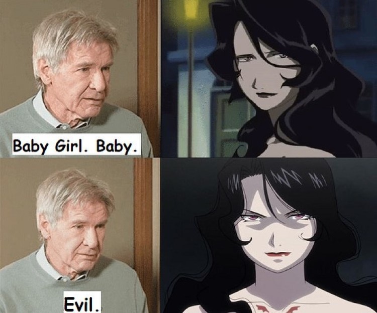 Baby girl, evil meme