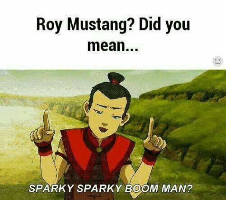 Roy Mustang? Did you mean... sparky sparky boom man?