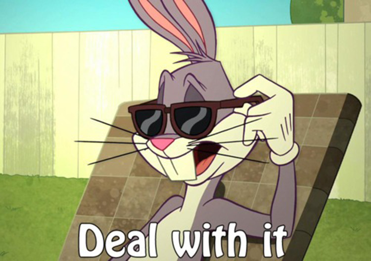 Bugs Bunny sunglasses meme - Deal With It