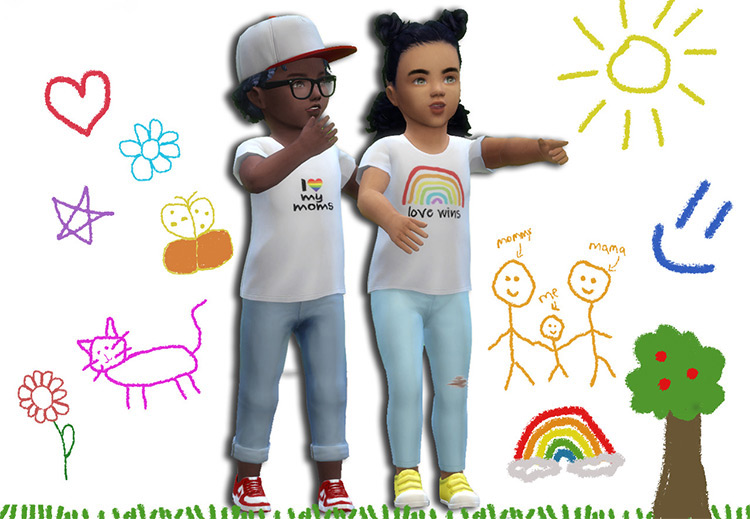 Pride Toddler Tee for Sims 4