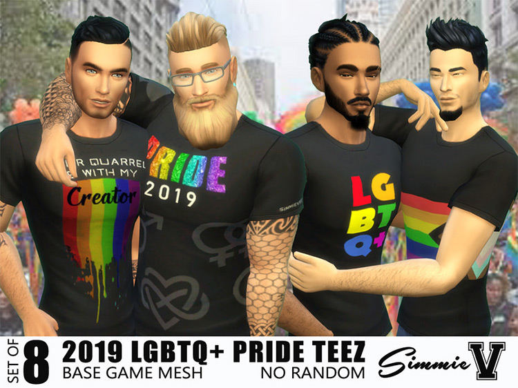 LGBTQ+ 2019 Pride Shirts Sims 4 CC