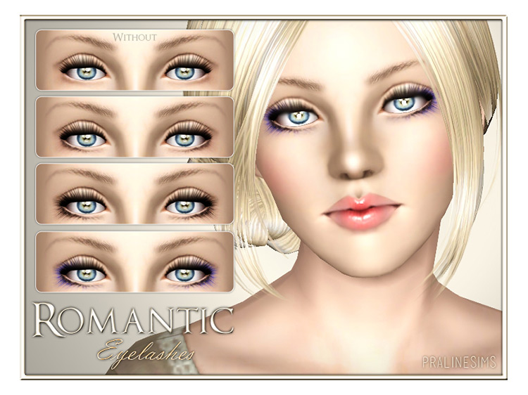 Romantic Eyelashes Sims 3 CC