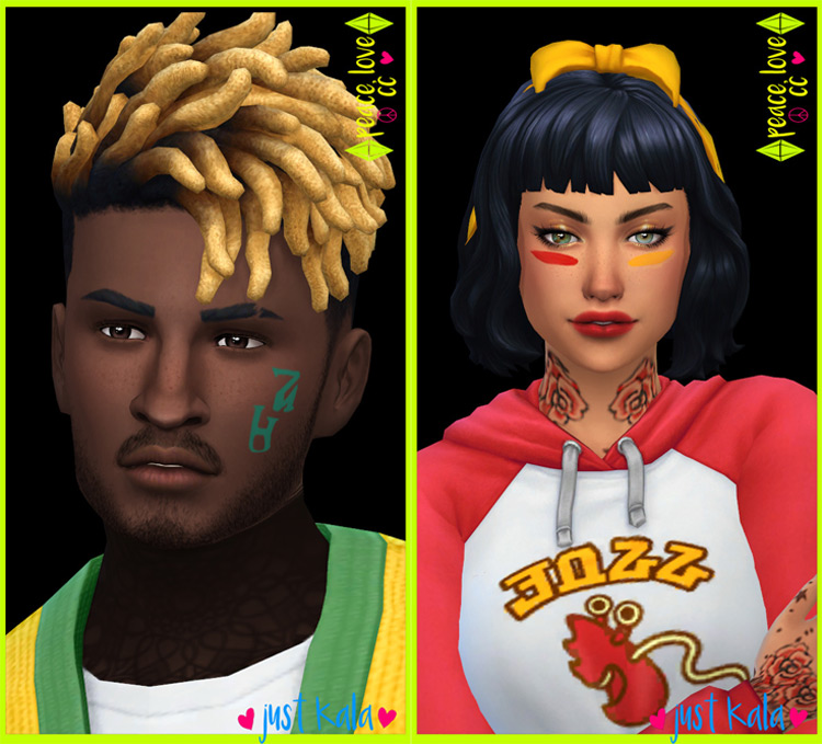 School Spirit Face Paint for Sims 4