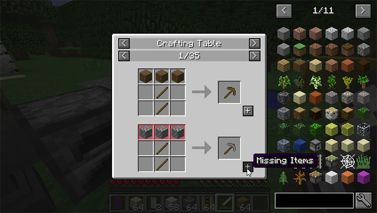 Just Enough Items Mod in Minecraft