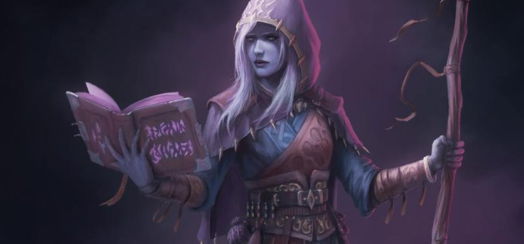 Moon Elf Necromancer character art by captdiablo