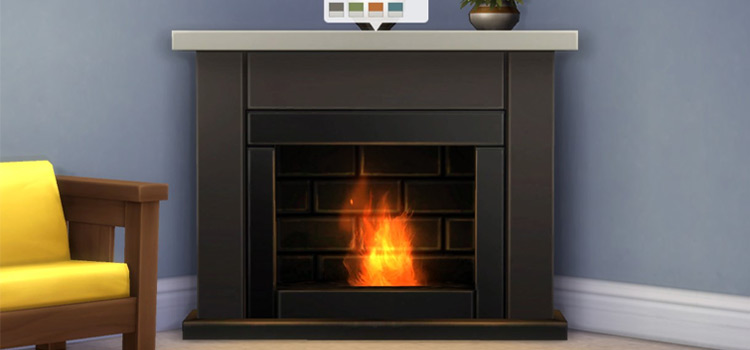 sims apartment life fireplace recolor