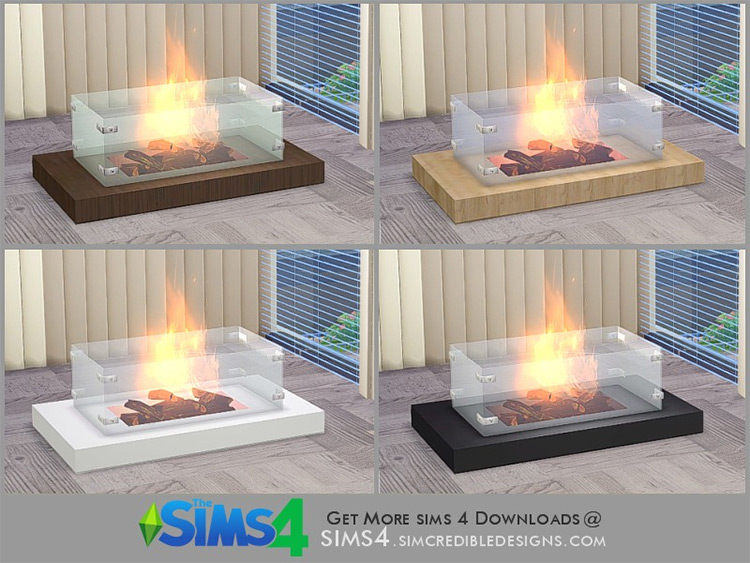 Gloss styled custom fireplace for TS4