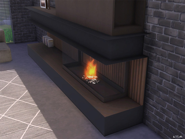 Fireplace modern Palazzo custom CC/mod for Sims 4