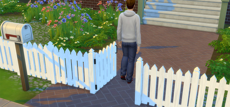 White Picket Fence - Sims 4 modded preview