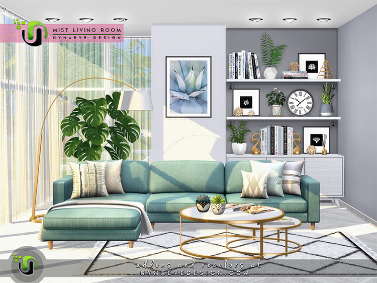 Mist Living Room Decor Sims 4 CC