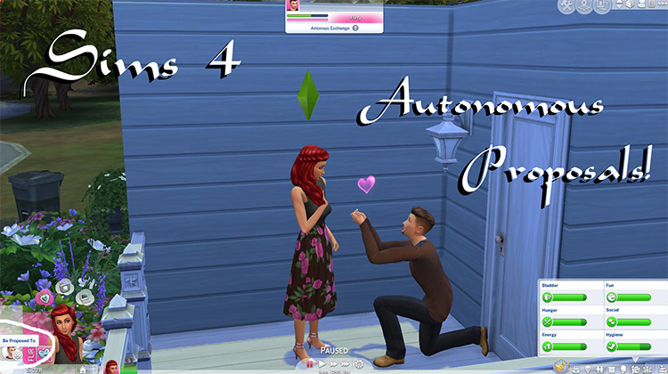 Autonomous Proposals Sims 4 mod