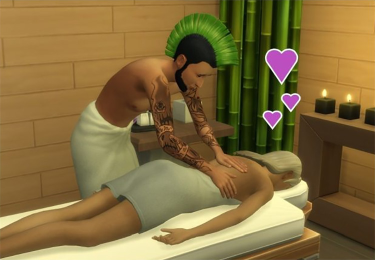 Romantic Massage Sims 4 mod