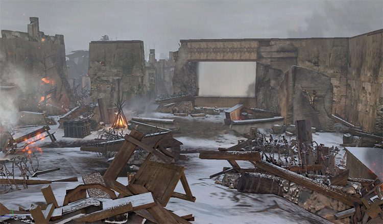 Iron Hearts Company of Heroes 2 Mod ruins screenshot