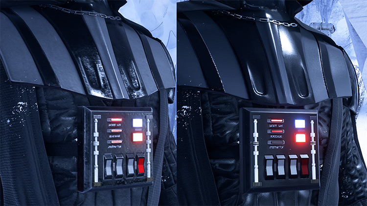 Moose's 8K Darth Vader Mod before and after screenshot