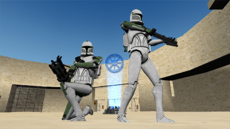 Battlefront: The Clone Wars Mod characters with guns