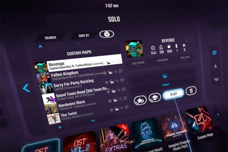 beat saber update custom songs