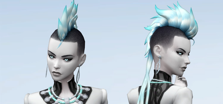 sims 4 hair cc braided mo hawk