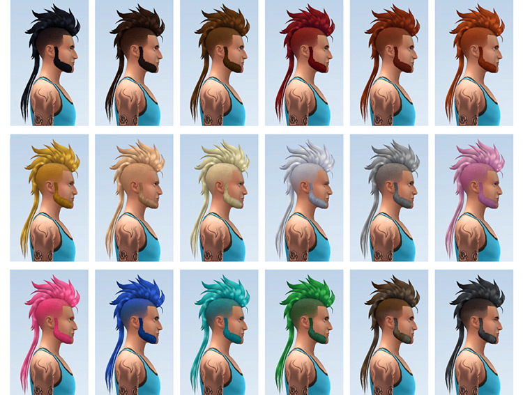 Best Sims 4 Mohawk Hair CC  All Free    FandomSpot - 96