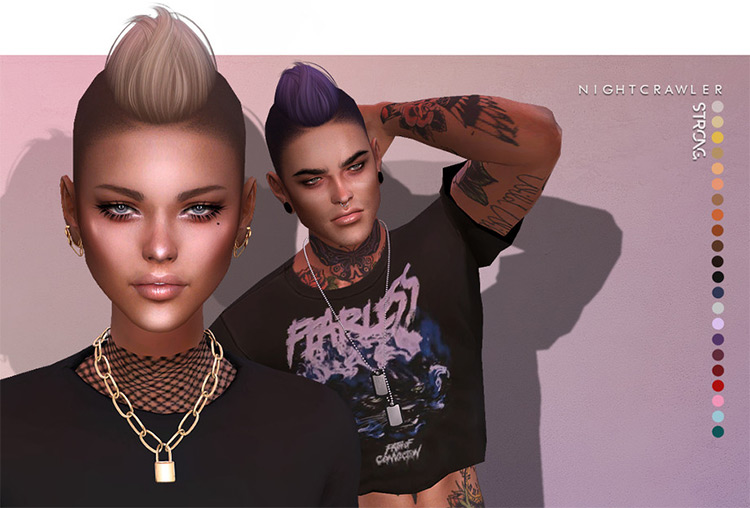 Best Sims 4 Mohawk Hair CC  All Free    FandomSpot - 1