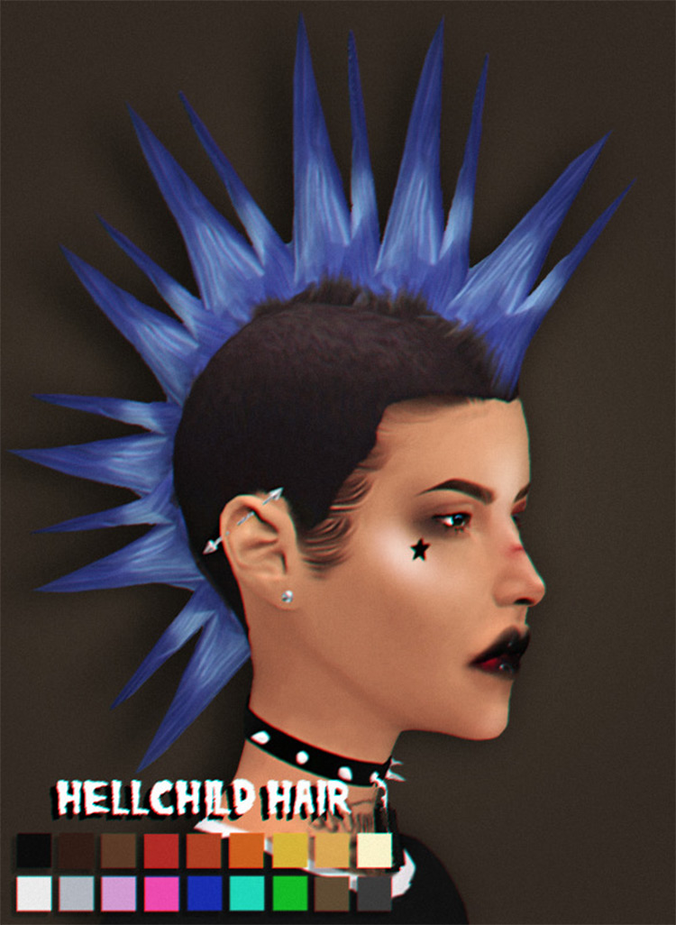 Best Sims 4 Mohawk Hair CC  All Free    FandomSpot - 21