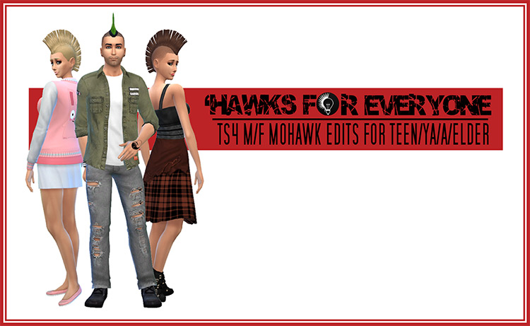 Best Sims 4 Mohawk Hair CC  All Free    FandomSpot - 67