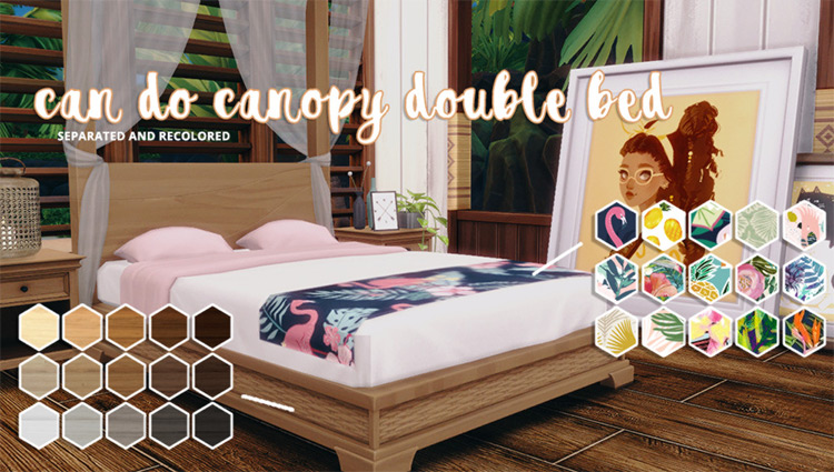 Best Sims 4 Canopy Bed CC   Mods  All Free    FandomSpot - 86